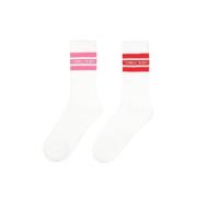Tumble 'n Dry sokken - set van 2 paar wit/roze/rood met streep Jongens...