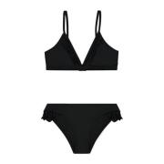 Shiwi triangel bikini Blake met ruches zwart Meisjes Polyester Effen -...