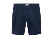 Mango Kids casual short donkerblauw Korte broek Jongens Stretchkatoen ...