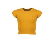 America Today T-shirt geel Meisjes Stretchkatoen Ronde hals Effen - 12...