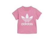 adidas Originals T-shirt roze/wit Jongens/Meisjes Katoen Ronde hals Lo...
