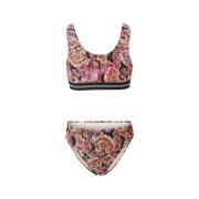 Brunotti crop bikini Diadra roze/oranje Meisjes Gerecycled polyester B...