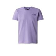 The North Face T-shirt paars Meisjes Katoen Ronde hals Backprint - 170...