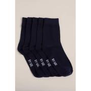 WE Fashion sokken - set van 5 donkerblauw Jongens Katoen Effen - 27/30
