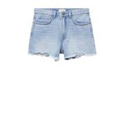 Mango Kids denim short light blue denim Korte broek Blauw Effen - 172(...