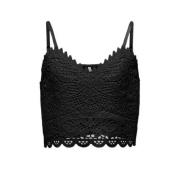 KIDS ONLY GIRL crop top KOGHONEY zwart Meisjes Viscose V-hals Effen - ...