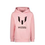 Messi hoodie Masorin met logo lichtroze/zwart Sweater Logo - 176