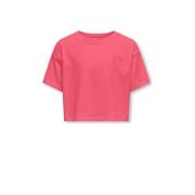 KIDS ONLY GIRL T-shirt KOGVILLA koraalroze Meisjes Katoen Ronde hals E...