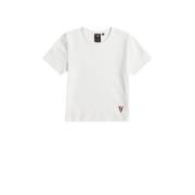 G-Star RAW T-shirt t-shirt s\s slim crop wit Meisjes Katoen Ronde hals...