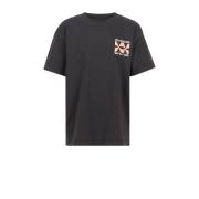 Shoeby T-shirt met printopdruk zwart Jongens Katoen Ronde hals Printop...