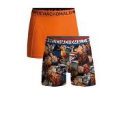 Muchachomalo Boxershort Oranje Jongens Katoen Dierenprint - 176