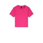 NIK&NIK T-shirt Rib fuchsia Roze Meisjes Stretchkatoen Ronde hals Effe...