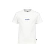 America Today T-shirt met backprint wit/blauw Jongens Katoen Ronde hal...