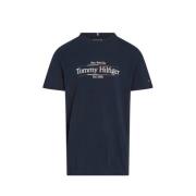 Tommy Hilfiger T-shirt met printopdruk marineblauw Jongens Katoen Rond...