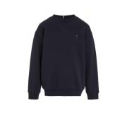 Tommy Hilfiger sweater donkerblauw Effen - 140 | Sweater van Tommy Hil...