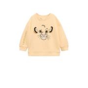 Mango Kids Disney sweater met printopdruk lichtgeel Printopdruk - 86