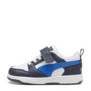 Puma Rebound v6 Low sneakers wit/kolbaltblauw/grijs Jongens/Meisjes Im...