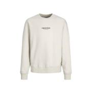 JACK & JONES JUNIOR sweater JORVESTERBRO met tekst offwhite Ecru Tekst...