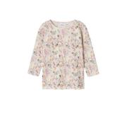 NAME IT BABY baby gebloemde longsleeve NBFKEJSA beige/roze/groen Meisj...