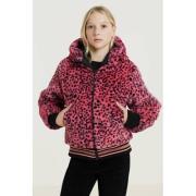 anytime reversible winterjas roze/zwart Meisjes Polyester Capuchon Pan...