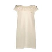 Le Chic jurk SALUCA offwhite Ecru Meisjes Viscose Boothals Effen - 128