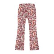 NIK&NIK flared broek met paisleyprint oranje/fuchsia/wit Meisjes Polye...