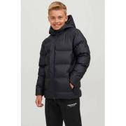 JACK & JONES JUNIOR gewatteerde winterjas JCOELEMENTS zwart Jongens Po...