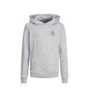 JACK & JONES JUNIOR hoodie JJESWIFT met printopdruk wit melange Sweate...