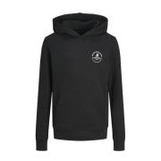 JACK & JONES JUNIOR hoodie JJESWIFT met printopdruk zwart Sweater Prin...