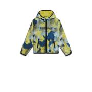 Napapijri zomerjas met camouflageprint donkerblauw/geel/groen Multi Jo...