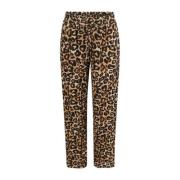 Shoeby high waist loose fit broek met dierenprint bruin Meisjes Polyes...