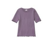 s.Oliver T-shirt paars Meisjes Stretchkatoen Ronde hals Effen - 170/17...