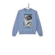 s.Oliver sweater blauw Trui Jongens Katoen Ronde hals Printopdruk - 17...