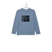 s.Oliver longsleeve met printopdruk blauw Jongens Katoen Ronde hals Pr...