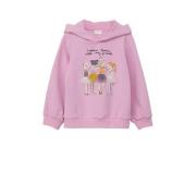 s.Oliver hoodie met printopdruk roze Sweater Printopdruk - 128/134