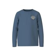 NAME IT KIDS longsleeve NKMVUX met printopdruk middenblauw Jongens Str...