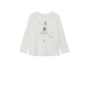 s.Oliver longsleeve met printopdruk wit Meisjes Katoen Ronde hals Prin...