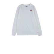 Levi's Kids longsleeve wit Jongens Katoen Ronde hals Effen - 164