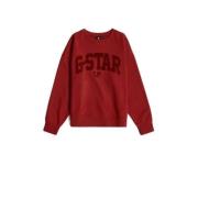 G-Star RAW sweater sweater ub rood Meisjes Katoen Ronde hals Effen - 1...