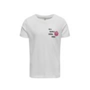 KIDS ONLY GIRL T-shirt KOGLANA met backprint offwhite Wit Meisjes Kato...