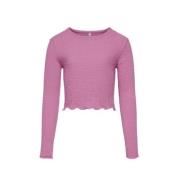 KIDS ONLY GIRL crop top KOGEMMA zoetroze Meisjes Polyester Ronde hals ...