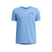 Under Armour sportshirt grijs/wit Sport t-shirt Blauw Jongens Katoen R...