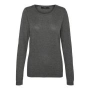 VERO MODA MATERNITY gebreide trui grijs Dames Katoen Ronde hals Effen ...