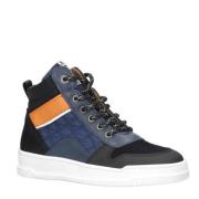 Develab leren sneakers donkerblauw Jongens Leer Meerkleurig - 31