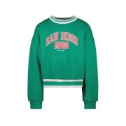 Cars sweater SANDIE met tekst groen/wit Tekst - 92