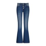 Raizzed flared jeans Melbourne mid blue stone Blauw Meisjes Stretchden...