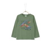 s.Oliver T-shirt met printopdruk groen Jongens Katoen Ronde hals Print...