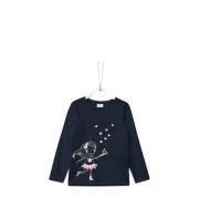 s.Oliver longsleeve met printopdruk donkerblauw Meisjes Katoen Ronde h...