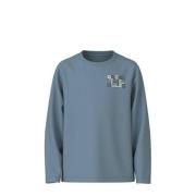 NAME IT KIDS longsleeve NKMVAGNO met printopdruk Blauw Jongens Katoen ...