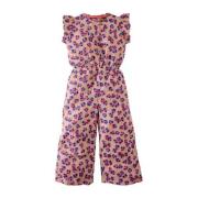 Z8 jumpsuit Pua beige/blauw/roze Meisjes Katoen Ronde hals All over pr...